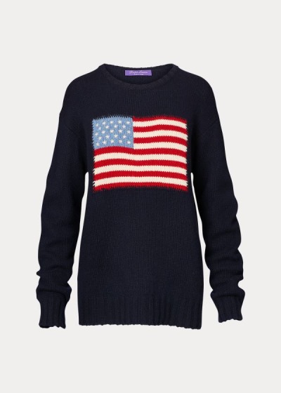 Suéter Ralph Lauren Flag Cashmere Crewneck Mulher 26085-BKDR